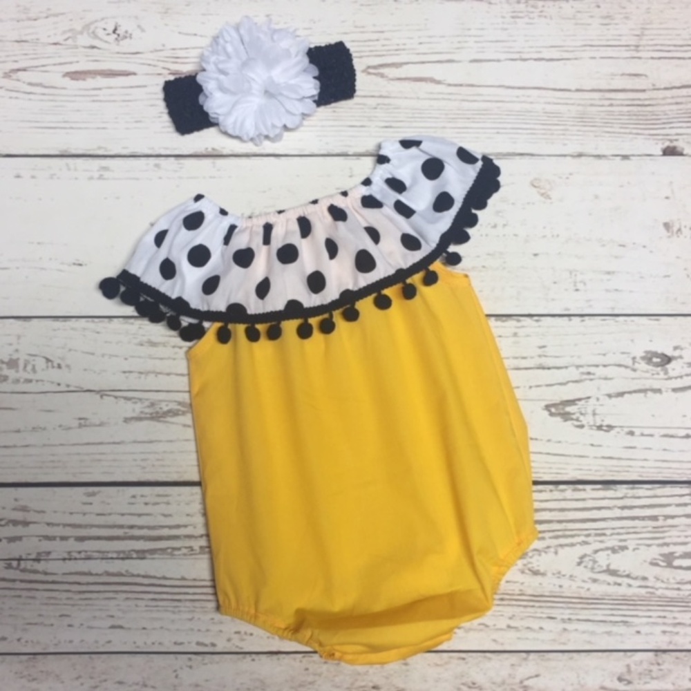 NEW Gold and Polka Dot Pom Pom Jumper - Picture 3 of 3